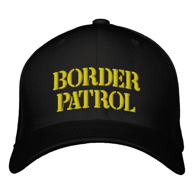 BORDER PATROL EMBROIDERED BASEBALL CAP (Front)