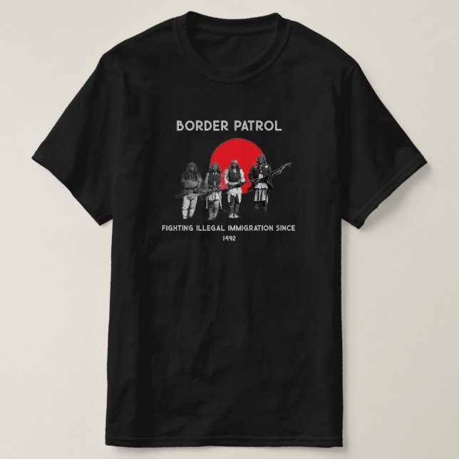 Border Patrol Men's Native American T-shirt (Design Front)