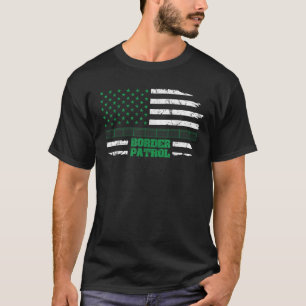 Border Patrol USA Flag America T-Shirt