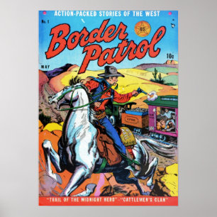 Border Patrol Vintage Comic Book Poster