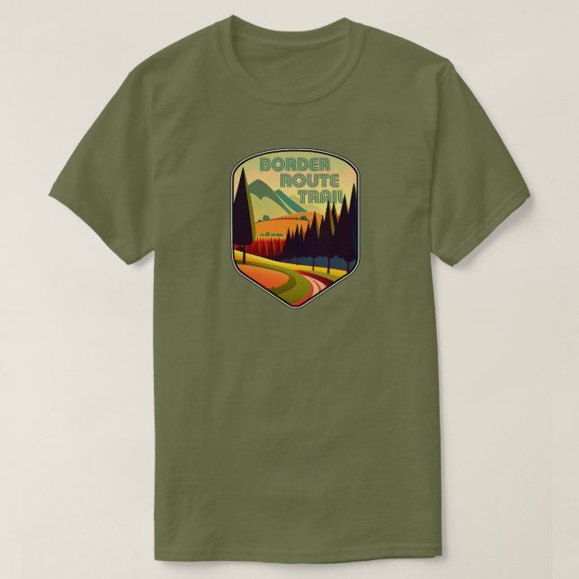 Border Route Trail Minnesota Colors T-Shirt (Design Front)