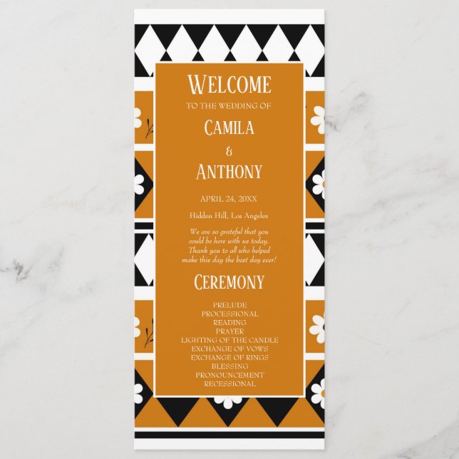 Border Stripe Flower Diamond Boho Floral Pattern Program (Front)