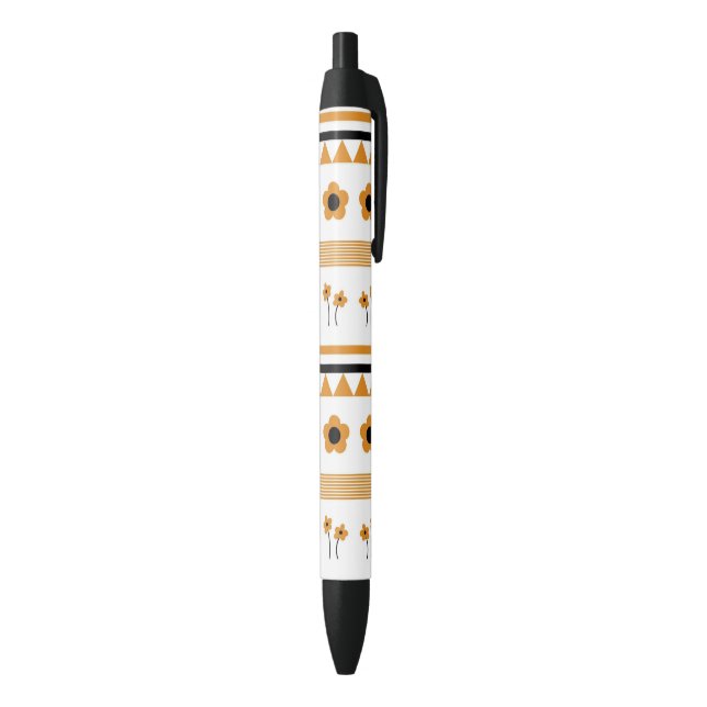 Border Stripe Flower Triangle Boho Pattern Pen (Bottom (Vertical))
