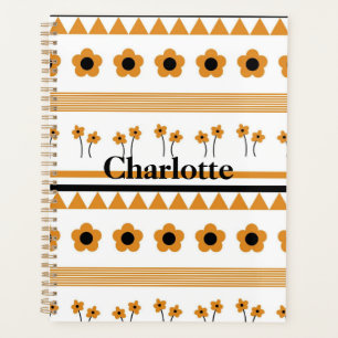 Border Stripe Flower Triangle Boho Pattern Planner