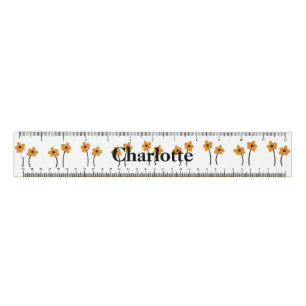 Border Stripe Flower Triangle Boho Pattern Ruler