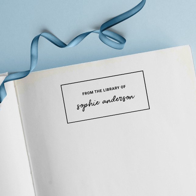 Border Stylish Script Name From The Library Of Self-inking Stamp (Creator Uploaded)