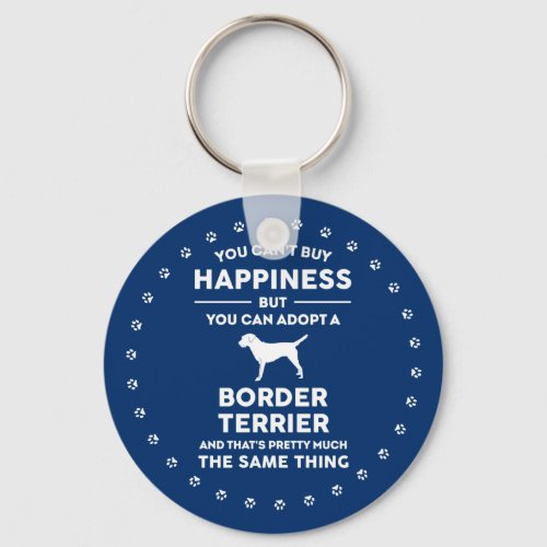 Border Terrier Adoption Happiness Keychain