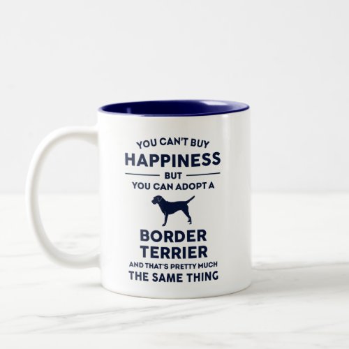Border Terrier Adoption Happiness Two_Tone Coffee Mug