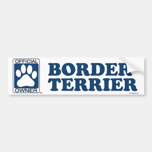 Border Terrier Blue Bumper Sticker (Front)
