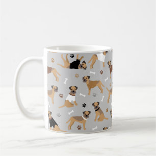 Border Terrier Bones and Paws Coffee Mug