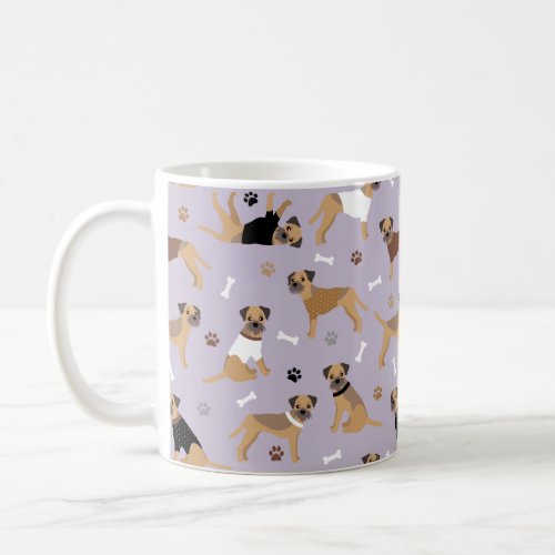 Border Terrier Bones and Paws Coffee Mug