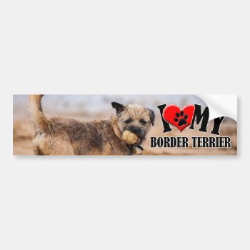 Border Terrier Bumper Sticker by moonlake at Zazzle