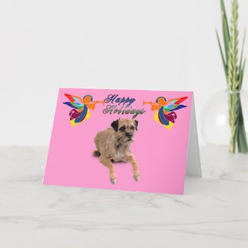 Border Terrier Christmas Greeting Card by BarkWithin at Zazzle