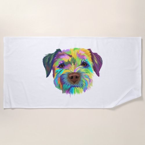 Border Terrier Dog  Beach Towel