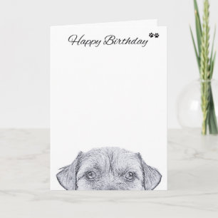 Border Terrier Dog Birthday Greeting Card