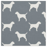 Border Terrier Dog Breed Silhouettes Patterned Fabric