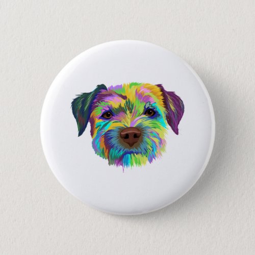 Border Terrier Dog  Button