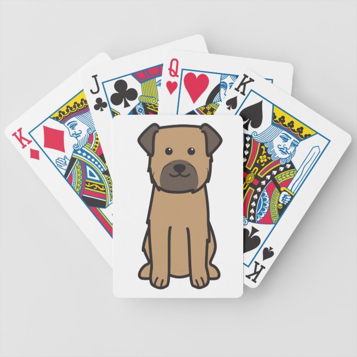 Border Terrier Dog Cartoon Card Deck