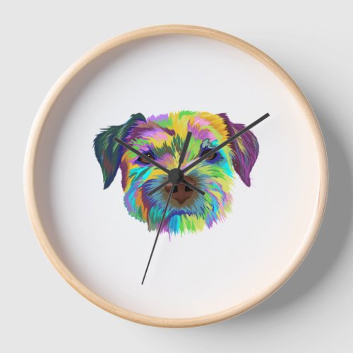 Border Terrier Dog  Clock