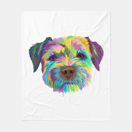 Border Terrier Dog  Fleece Blanket