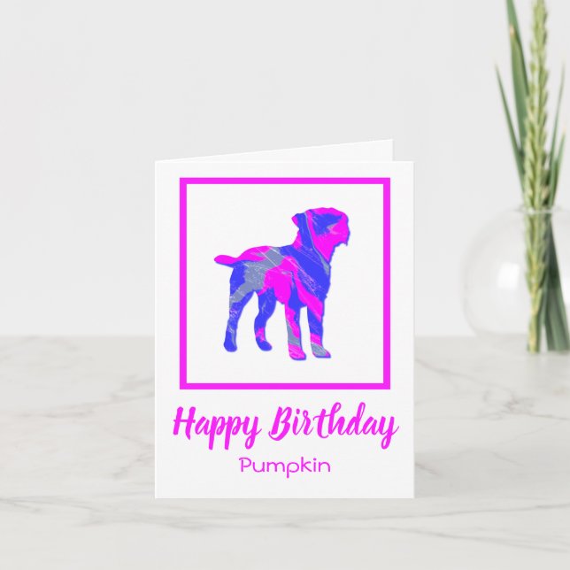 Border Terrier Dog Funny Birthday Card (Front)