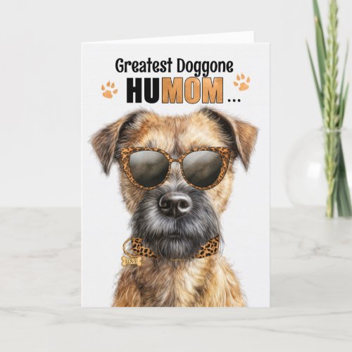 Border Terrier Dog Greatest HuMOM Mothers Day Holiday Card