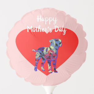 Border Terrier Dog Silhouette Mother’s Day Balloon