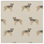 border terrier dogs tan fabric