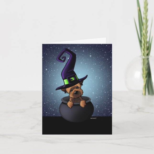 Border Terrier Halloween Card (Front)