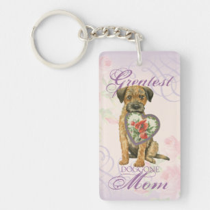 Keyring ANY MAN CAN BE A SPECIAL BORDER TERRIER DADDY Novelty Key Ring Gift 