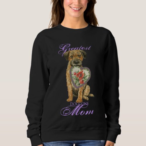 Border Terrier Heart Mom Sweatshirt