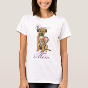 Border Terrier Heart Mom T-Shirt