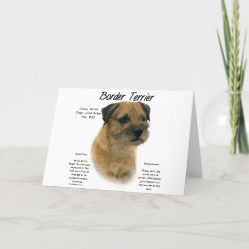 Border Terrier History Design Holiday Card