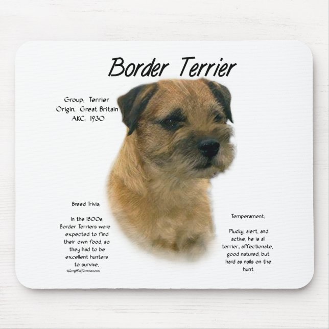 Border Terrier History Design Mouse Pad (Front)