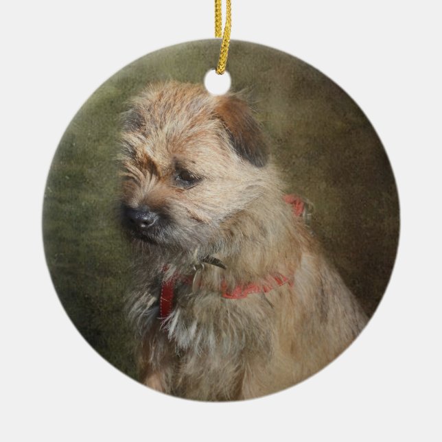 Border Terrier Ornament (Front)
