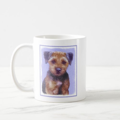 Border Terrier Painting _ Cute Original Dog Art Coffee Mug