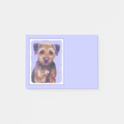 Border Terrier Painting _ Cute Original Dog Art Post_it Notes