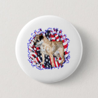 Border Terrier Patriot Pinback Button