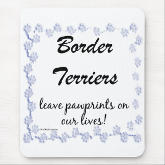 Border Terrier Pawprints Mouse Pad