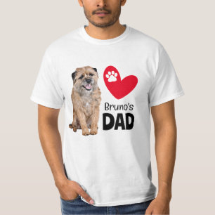 Border Terrier Personalized Dad T-Shirt