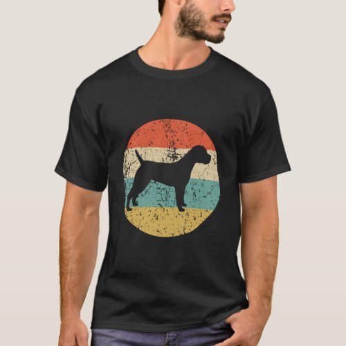 Border Terrier Retro Border Terrier Dog T_Shirt
