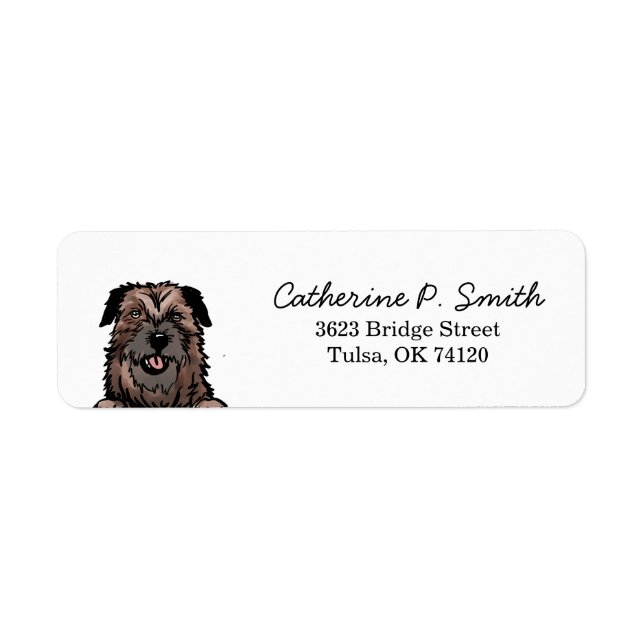 Border Terrier Return Address Label (Front)