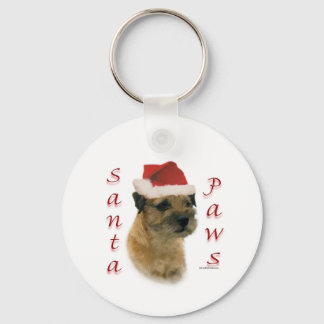 Border Terrier Santa Paws Keychain