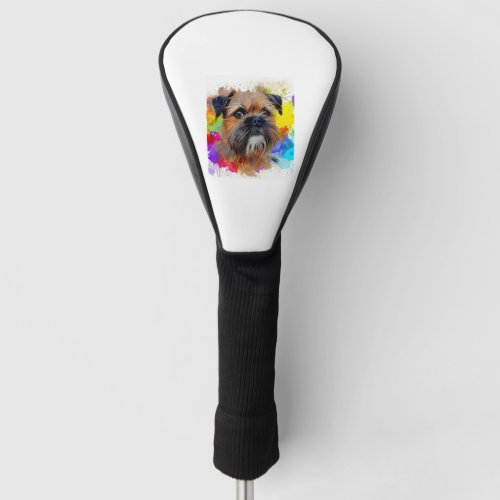 Border Terrier Splash Art   Golf Head Cover