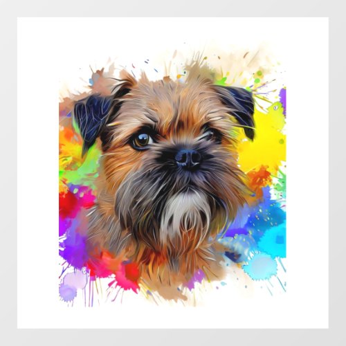 Border Terrier Splash Art   Wall Decal