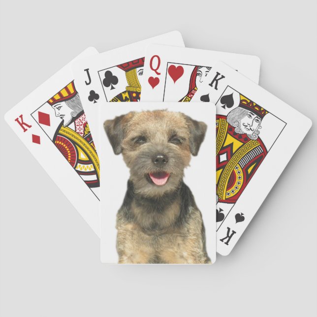 Border Terrier Sunshine and Butterflies Poker Cards (Back)