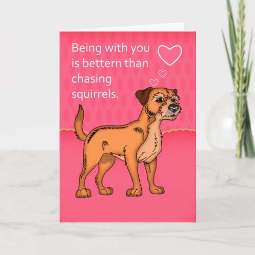 Border Terrier Valentines Day Card _ From Dog