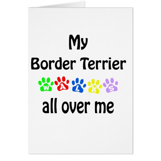 Border Terrier Walks Design Cards (Front)