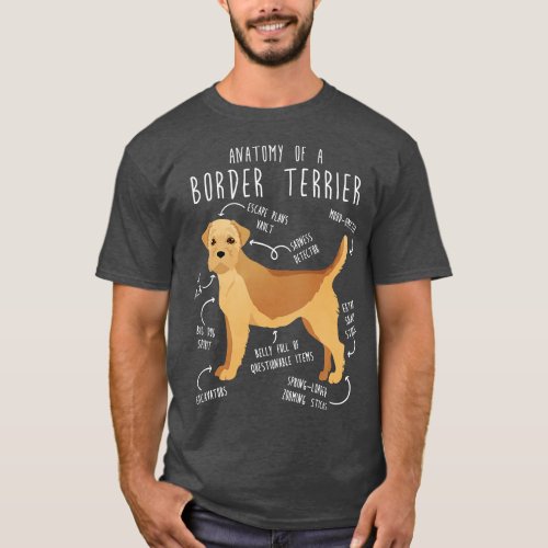 Border Terrier Wheaten Dog Anatomy 1 T_Shirt