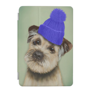 Border Terrier with Blue Bobble Hat iPad Mini Cover
